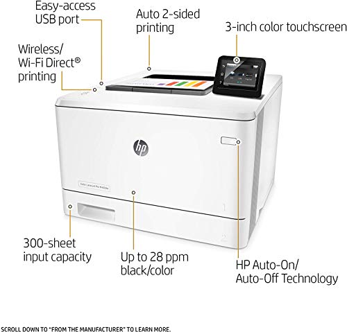 HP LaserJet Pro M452dw Wireless Color Laser Printer with Duplex Printing (CF394A)