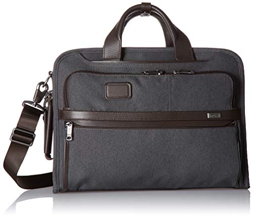 TUMI - Alpha 3 Slim Three Way Laptop Brief Briefcase - 15 Inch Computer Bag for Men and Women - Anthracite
