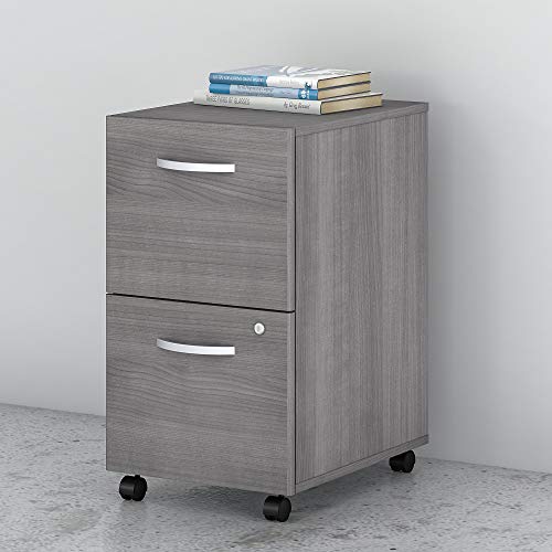 Bush Business Furniture Studio C 2 Drawer Mobile File Cabinet - Platinum Gray, Assembled