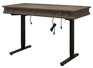 Martin Furniture IMCA384T-KIT Complete Sit/Stand Desk, Weathered Dove