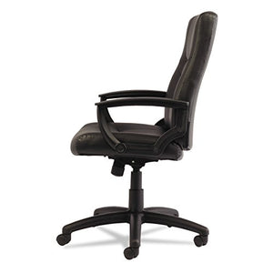 Alera ALE YR Series Executive High-Back Swivel/Tilt Leather Chair, Black