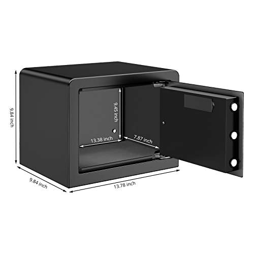 Azmkoo 0.8 Cubic Fireproof and Waterproof Safe Cabinet Security Box, Dorm Safe with Digital Lock, Override & LED Indicators, Lock Box for Money,Jewelry,Cash,Passports,Guns Safe for Home/Hotel/Dorm
