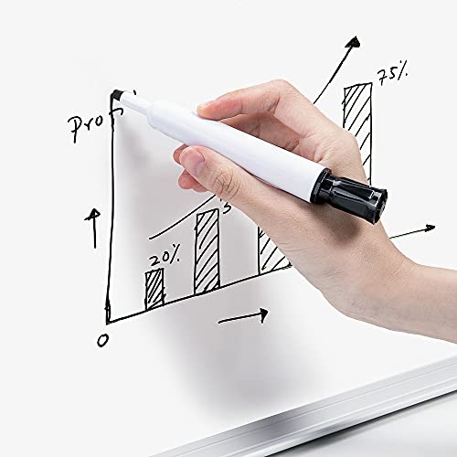 Amazon Basics Large Magnetic Dry Erase White Board, 6 x 4-Foot Whiteboard - Silver Aluminum frame