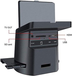 Jancane Digital Film & Slide Scanner 22MP, Converts 35mm, 126, 110, Super 8 Films to JPEG, 3.5" LCD, MAC/PC Compatible