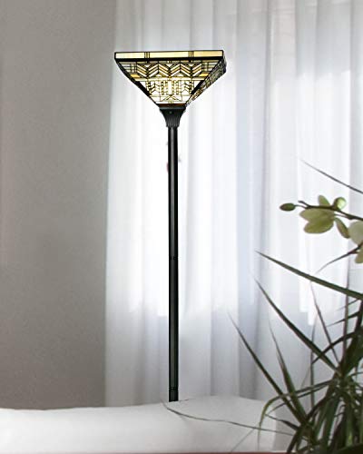 Dale Tiffany TR17183 Arizona Mission Torchiere Floor Lamp, 71" High, Amber