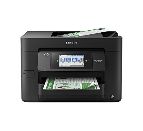 Epson Workforce Pro WF-4820 Wireless All-in-One Printer with Auto 2-Sided Printing, 35-Page ADF, 250-sheet Paper Tray and 4.3" Color Touchscreen, Compatible with Alexa, Black, Large