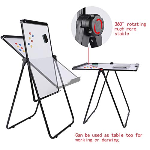 Dry Erase Board with Stand, Double Sided Magnetic Whiteboard with Stand, 36 x 24 Inch Portable Whiteboard with Height Adjustable