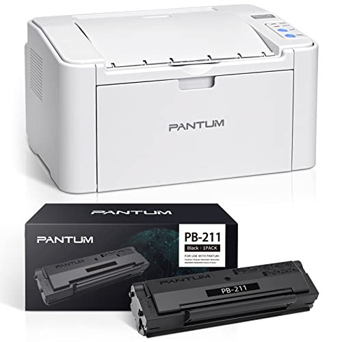 Wireless Small Laser Printer Black and White Monochrome Laser Printer for Home Use with Mobile Printing and School Student, Pantum P2502W with PB-211 Toner