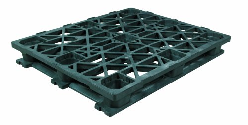 Aviditi CPP336 Heavy-Duty Plastic Pallet, 48" x 40" x 5 9/10", Black