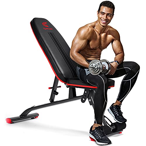 GymCope Decline Bench Adjustable Exercise Bench for Home Gym, Utility Weight Bench Incline Strength Training Bench for Full Body Workout
