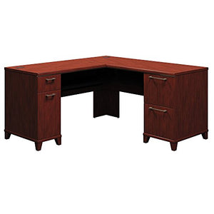 Bush Business Furniture Enterprise Collection 60W x 60D L Shaped Desk in Harvest Cherry