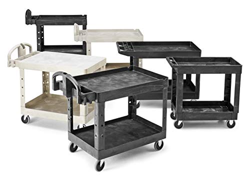 Rubbermaid Commercial Products 2-Shelf Utility Cart, Medium, 500 lbs. Capacity