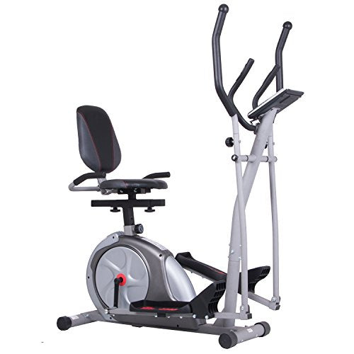 Body Rider 3-in-1 Trio-Trainer/Elliptical, Upright Stationary, and Recumbent Exercise Bike ALL IN ONE Space Saving Machine BRT3980