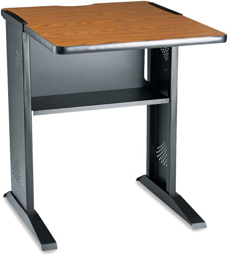 Safco Products Reversible Top Fax/Printer Machine Stand, 24" Wide, Mahogany/Medium Oak