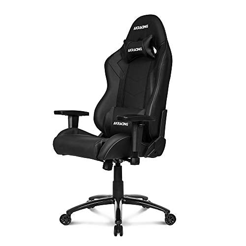 AKRacing Core Series SX Gaming Chair with High Backrest, Recliner, Swivel, Tilt, Rocker and Seat Height Adjustment Mechanisms with 5/10 Warranty - Black
