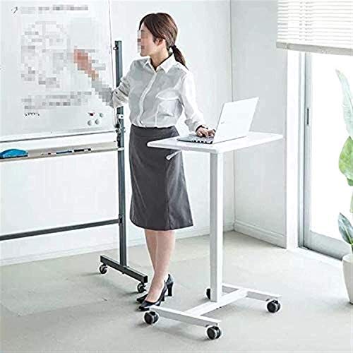 WooDeY Mobile Laptop Stand with Adjustable Height and Brake Casters