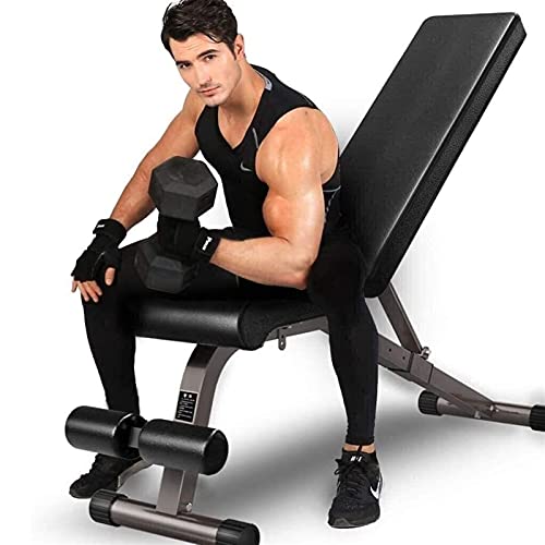 ZXNRTU Full Body Workout Weight Bench, Home Gym Workout Bench, Exercise Equipment for Home Workouts, Gym Equipment for Home, Adjustable Weight Bench, Strength Training Equipment