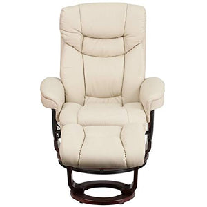 Pemberly Row Leather Recliner in Beige