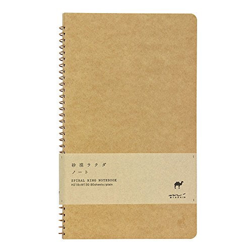 1 X Midori-spiral ring notebook camel blank notebook