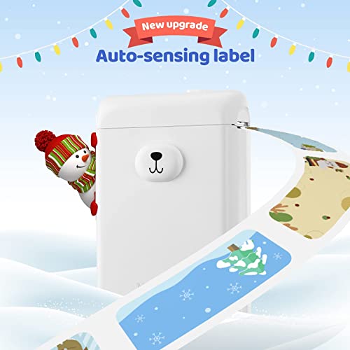 MUNBYN Bluetooth Label Maker with 3 Rolls of Label Tapes and Thermal Label Printer 300DPI, 4x6 Shipping Label Printer for Shipping Packages & Small Business