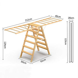 QDY Foldable 6 Step Ladder Stool with Brackets - Indoor Household Hanger