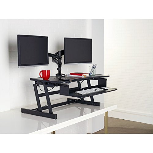 Lorell LLR99759 Deluxe Ergonomic Sit-to-Stand Monitor Riser