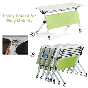 Ysjndasm Modern Office Folding Conference Training Table - 4 Pack