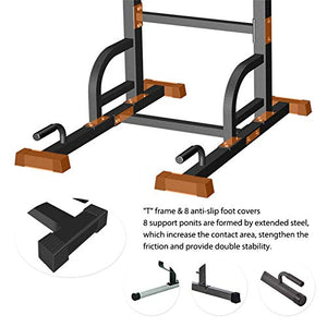 Sportsroyals Power Tower Dip Station Pull Up Bar for Home Gym Strength Training Workout Equipment, 400LBS.