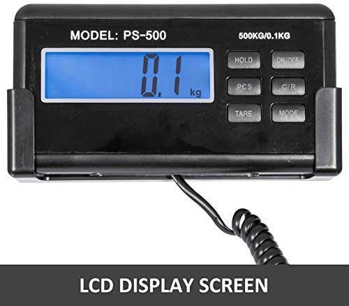Happybuy 1100Lbs x 0.2Lbs Digital Livestock Scale Large Pet Vet Scale Stainless Steel Platform Electronic Postal Shipping Scale Heavy Duty Large Dog Hog Sheep Goat Pig Sheep Scale