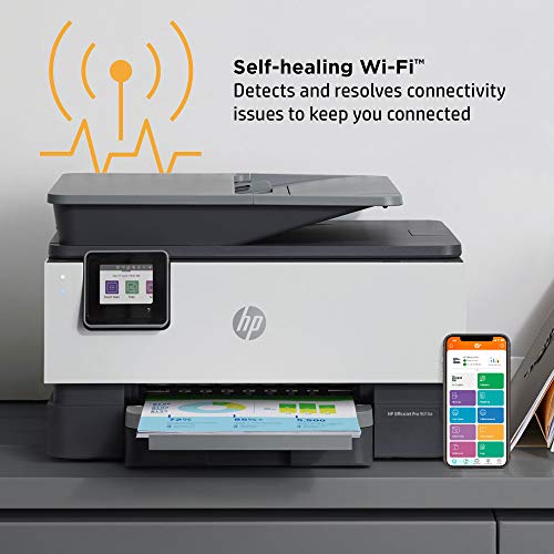 HP OfficeJet Pro 9015e All-in-One Wireless Color Printer for home office, with bonus 6 months free Instant Ink with HP+ (1G5L3A)