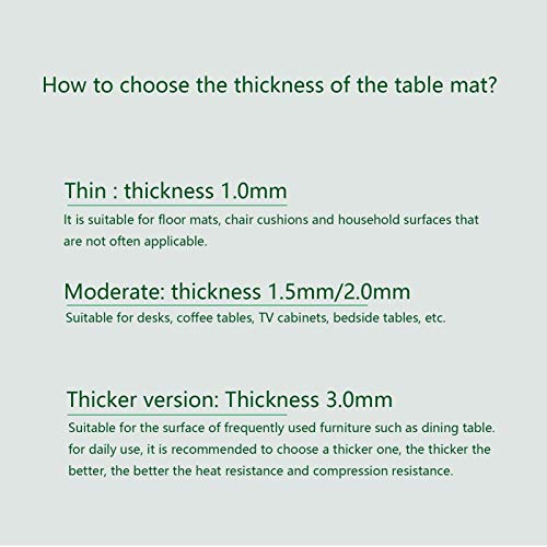 CHHD Translucent/Matte Hard Floor Chair Mats - Customizable PVC Plastic Table Pad - Scratch Resistant - Wash-Free Tablecloth