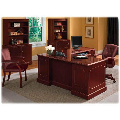 HON 94000 Series Mahogany Left-Handed Workstation Return