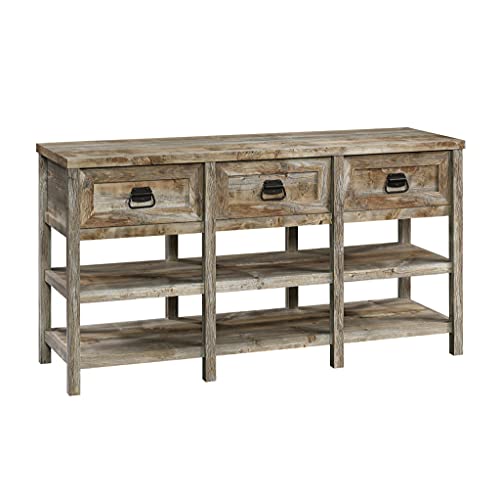 Sauder Granite Trace Credenza, Rustic Cedar Finish, for TVs up to 60