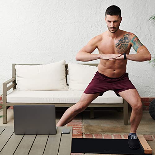 BRRRN Slide Board - Home Workout to Build Core Muscles and Great Cardio Workout - Easy to Use and Store - Exercise Equipment for Hockey, Ice Skating and Skateboarding - Adjustable 5-6 Ft