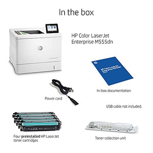 HP Color Laserjet Enterprise M555dn Duplex Printer (7ZU78A) (Renewed)