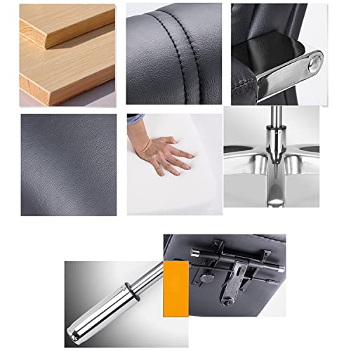 CBLdF Boss Chairs Managerial Executive Chair with Lumbar Support, 170° Reclining Swivel Office Chair with Footrest, Ergonomic PU Leather Computer Chair - Brown