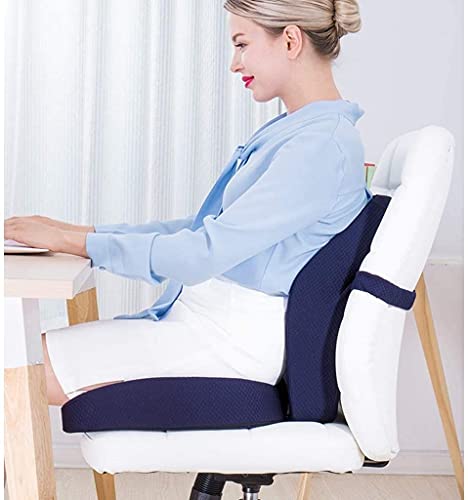 Orthopedic Memory Foam Back Cushion and Lumbar Support Pillow Set of 2