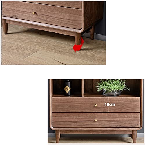 SUNESA Modern Floor-to-Ceiling Bookcase Storage Display Bookshelf (Cherry)