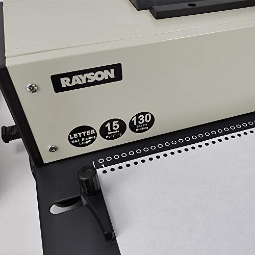 Rayson PD-1503 Coil Binding Machine, 4:1 Pitch Spiral Binder with Electric Coil Inserter