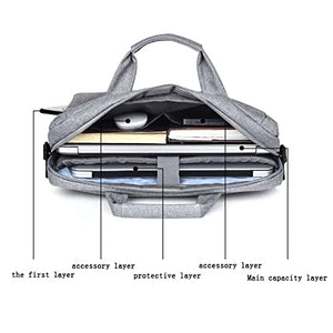 QWZYP Waterproof Laptop Bag Case Notebook Bag Computer Shoulder Handbag Briefcase Bag (Color : Gray, Size : 13 Inch)