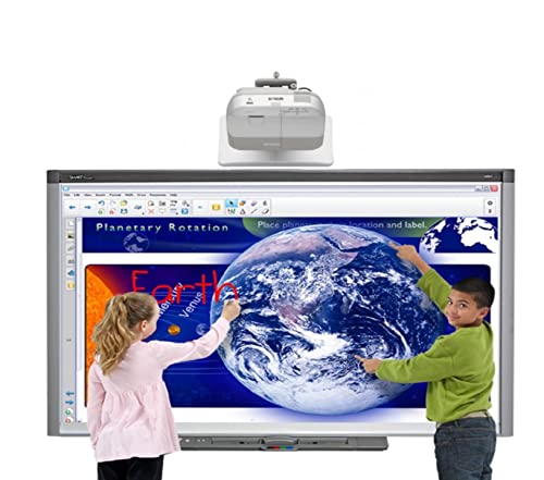 SMART Electronic Interactive Dry Erase Board for Classroom Presentation/Collaboration (7' x 4') with Short Throw Projector