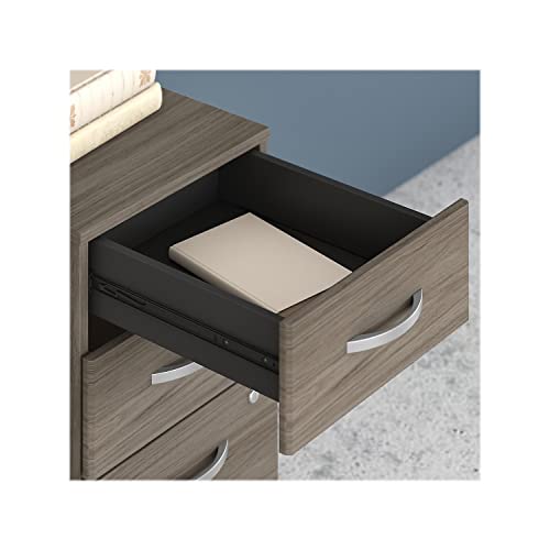 Bush Furniture Studio C 3-Drawer Mobile Vertical File Cabinet, Letter/Legal Size, Lockable - Modern Hickory