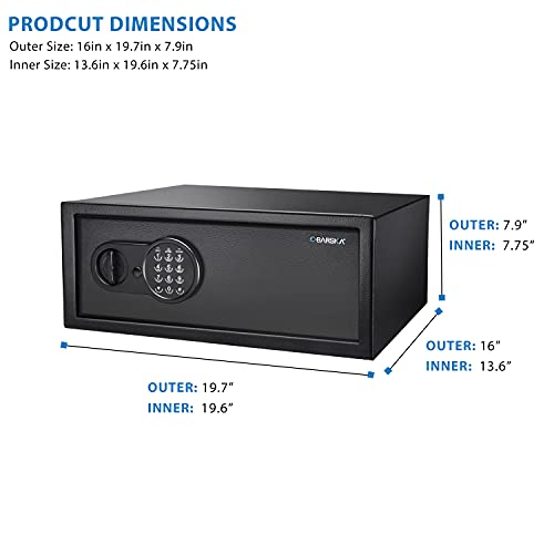 Barska AX13090 Digital Keypad Security Safe Box 1.2 Cubic Ft , Black