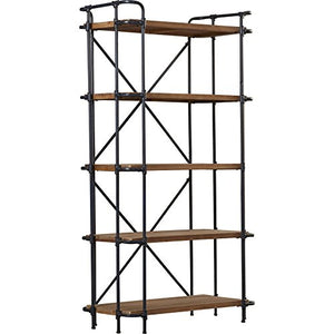 Trent Austin Design 67" Etagere Antique Bookcase with 5 Shelves Industrial and Modern Bookcase