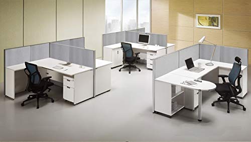 GOF Single Office Partition, Large Fabric Room Divider Panel, Custom Built Workstation 36" W x 60" H
