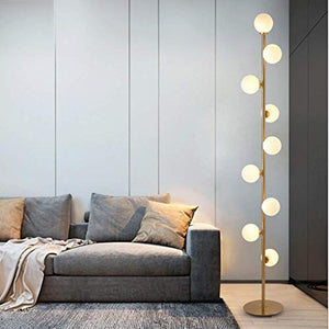 YAsao Nordic Modern Glass Round Floor Lamp LED - Creative Floor Lamp