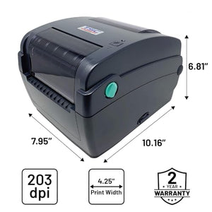 Generic Desktop Thermal Transfer Label Barcode Printer - 4.25", 203 dpi - Navy Blue