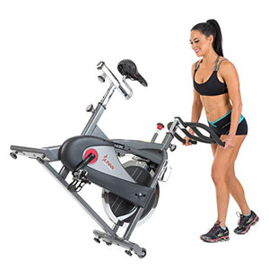 Sunny Health & Fitness SF-B1509C Chain Drive Premium Indoor Cycling Exercise Bike, Gray