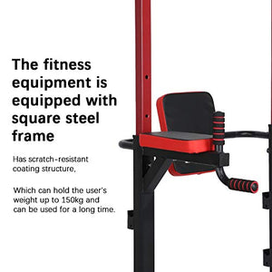 Pull Up Bar, Steel Horizontal Power Tower Dip Station Easy to Install Height Adjustable Indoor Exercise Strength Domestic Pull‑up Trainer for Home Gym Strength Training Workout Equipment