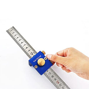 NCWZYY 30cm/12 Inch Scribing Ruler 90 Degrees Scale Ruler Measuring Marking Gauge Woodworking Right Angle Carpenter Tools (Color : B)